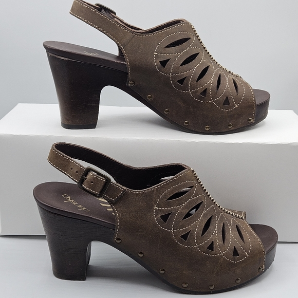 Dansko Rowena leather peep toe 3.75" heels size 41 US size 10.5/11 - Picture 7 of 16